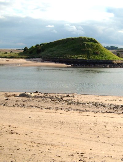 Alnmouth at the spot where Cuthbert was elected bishop of Lindisfarne (AD 685).